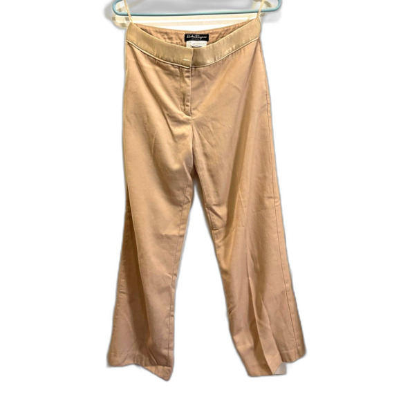 Salvatore Ferragamo Beige Wool Pants Trousers  Women's Size 6 - Picture 2 of 10